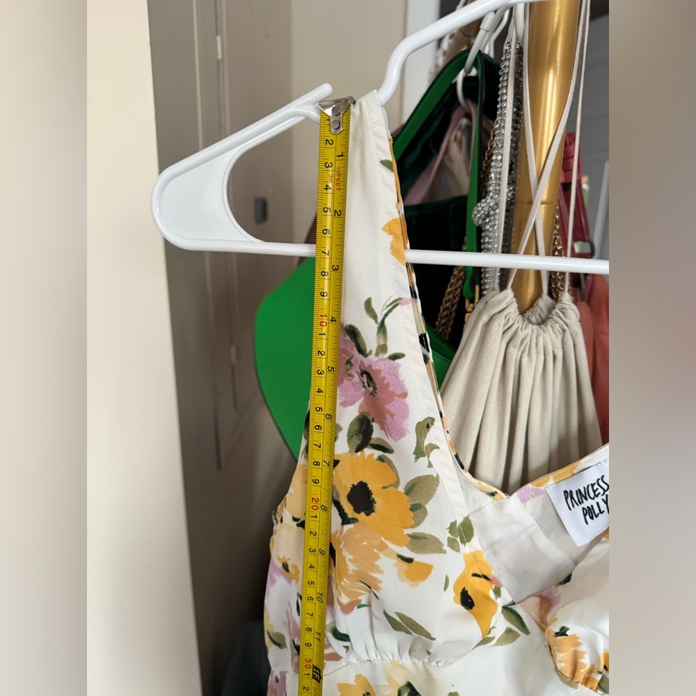 Princess Polly Nellie Mini Dress White Floral with Yellow & Pink Flowers - Picture 6 of 14